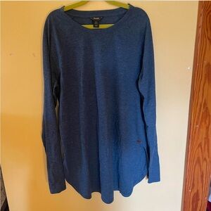 Roots Heathered Navy Long Sleeve Shirt